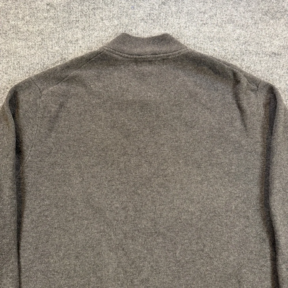 Preppy Banana Republic Mens Gray Full Zip Bomber Sweater Jacket Large 486865-01
